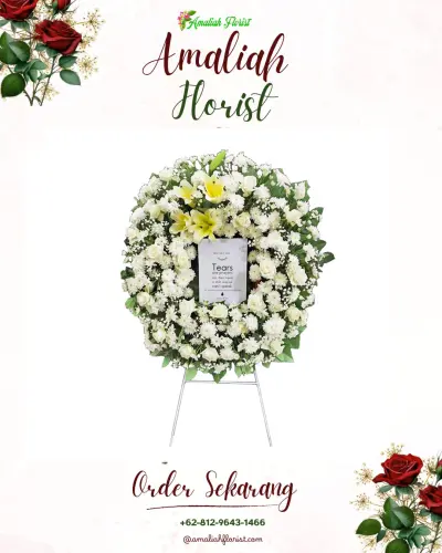 Krans Bunga Duka Cita di Kemiriombo